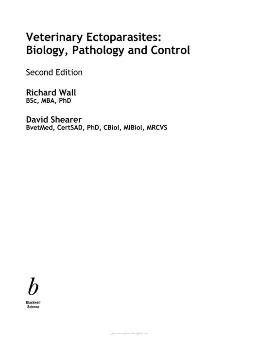 Look Inside sample page 2 - Veterinary Ectoparasites Biology Pathology And Control 2Nd Edition