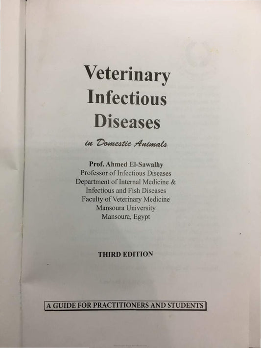 Look Inside page 2 - Veterinary Infectious Diseases In Domestic Animals 3Rd Edition