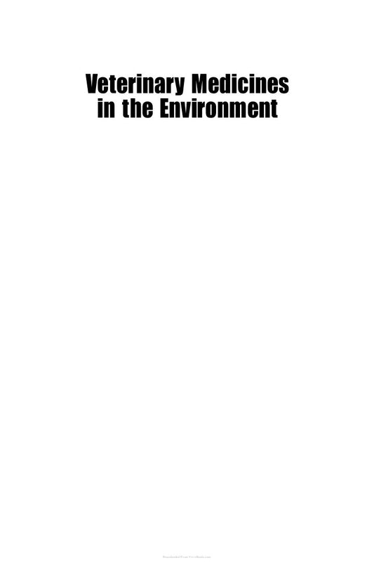Look Inside sample page 2 - Veterinary Medicines In The Environment