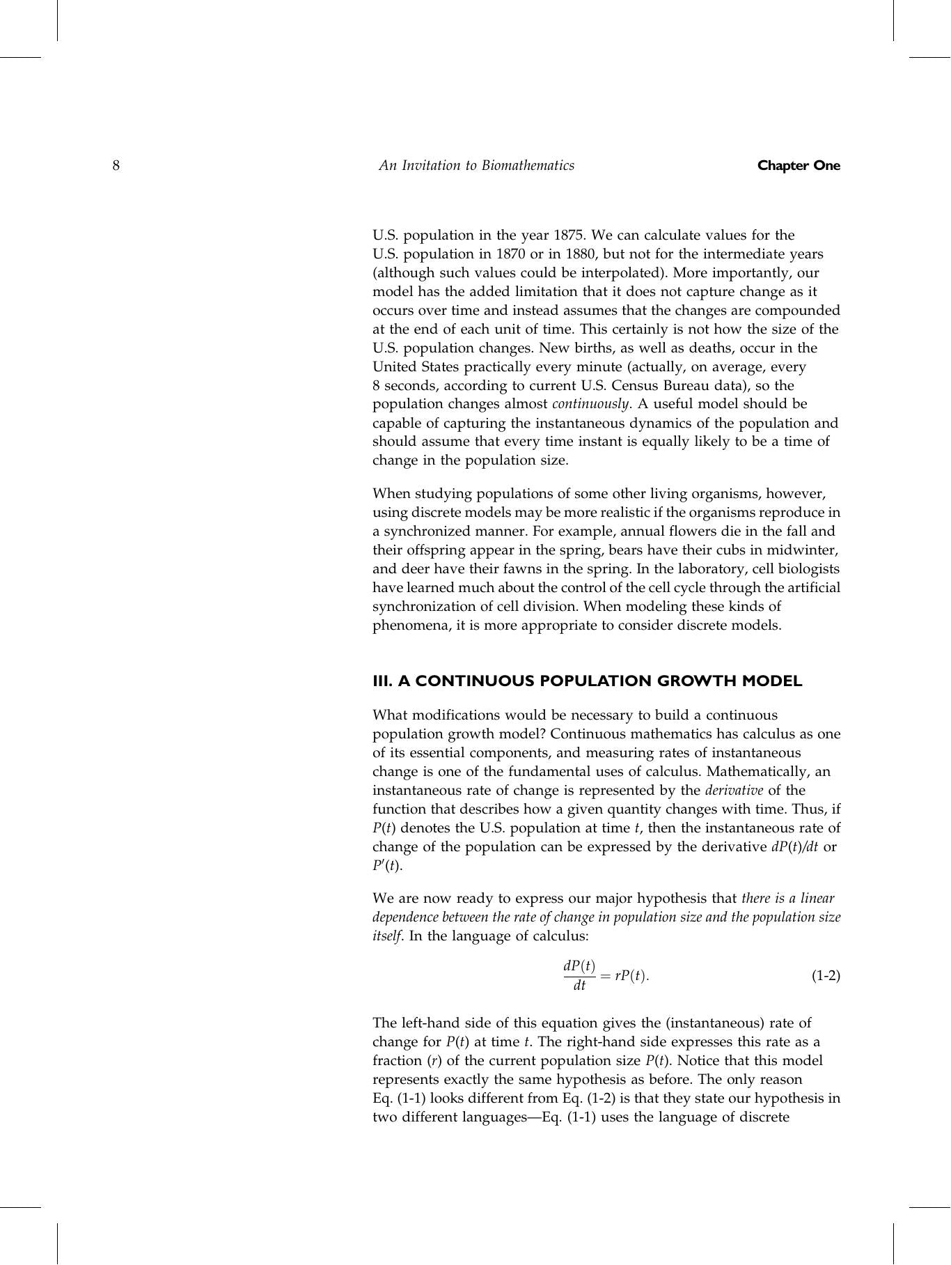 An Invitation To Biomathematics