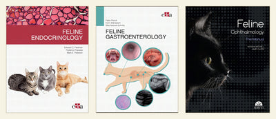 Small Animal Essentials Pack — 3 Books (Feline Endo · GI · Ophthalmology) — genuine covers of the three included books