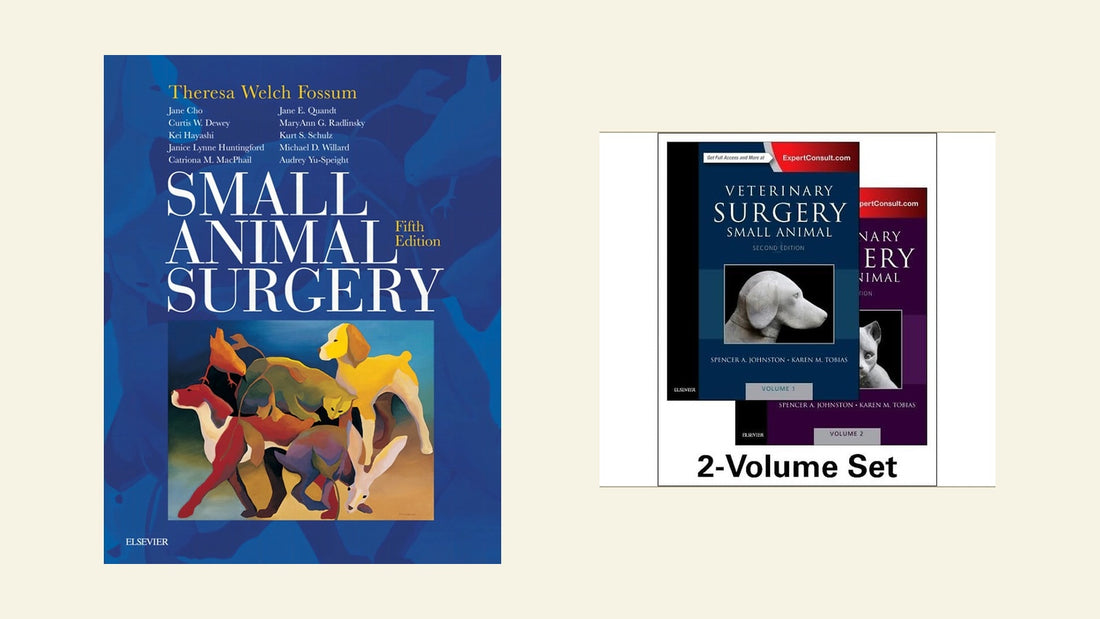 Book covers: Small Animal Surgery, 5th Edition(PDF+Videos); Veterinary Surgery Small Animal 2nd Edition