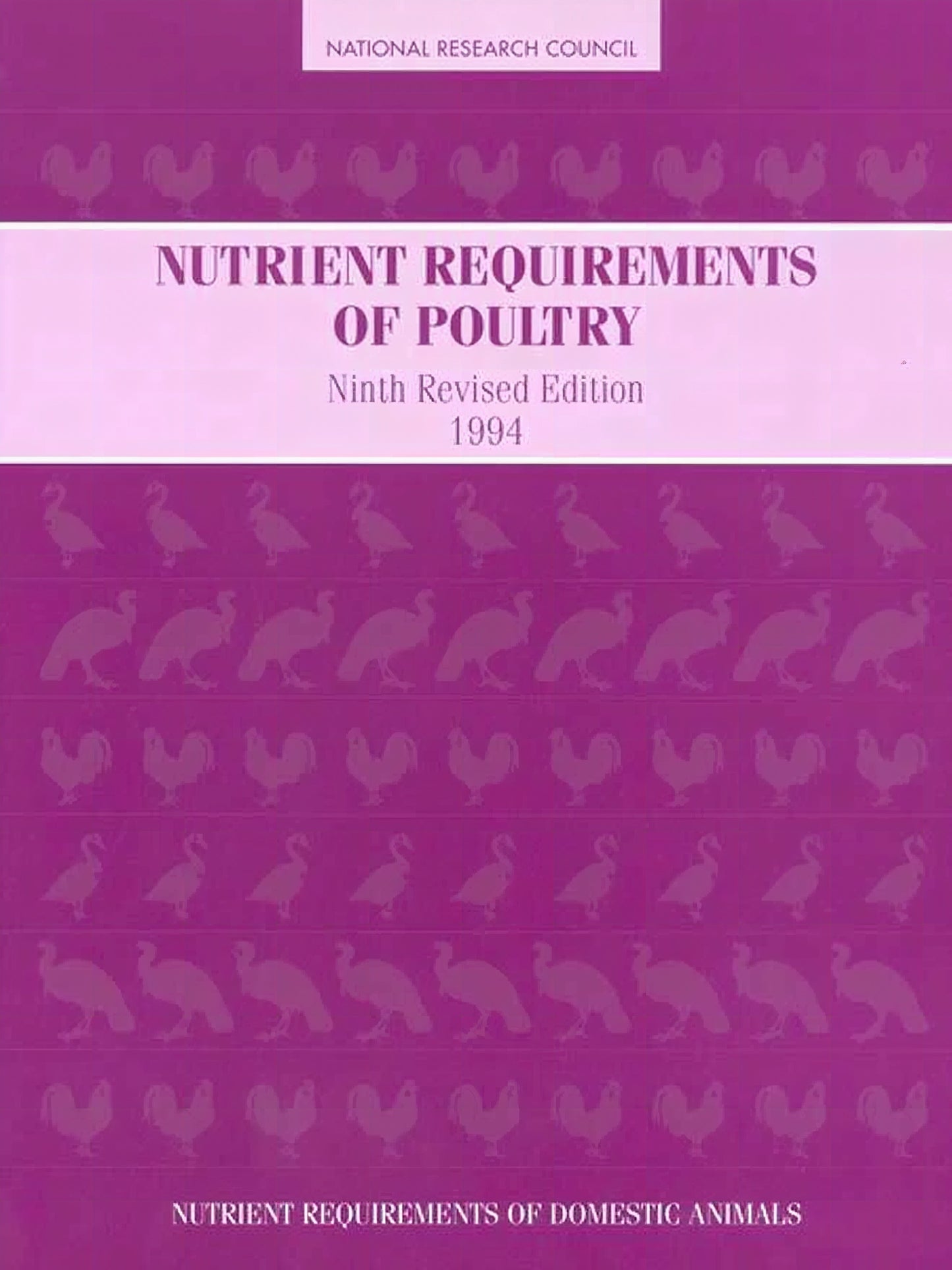 Nutrient Requirements Of Poultry 9Th Revised Edition