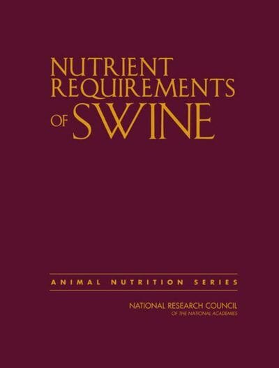 Nutrient Requirements Of Swine 11Th Revised Edition