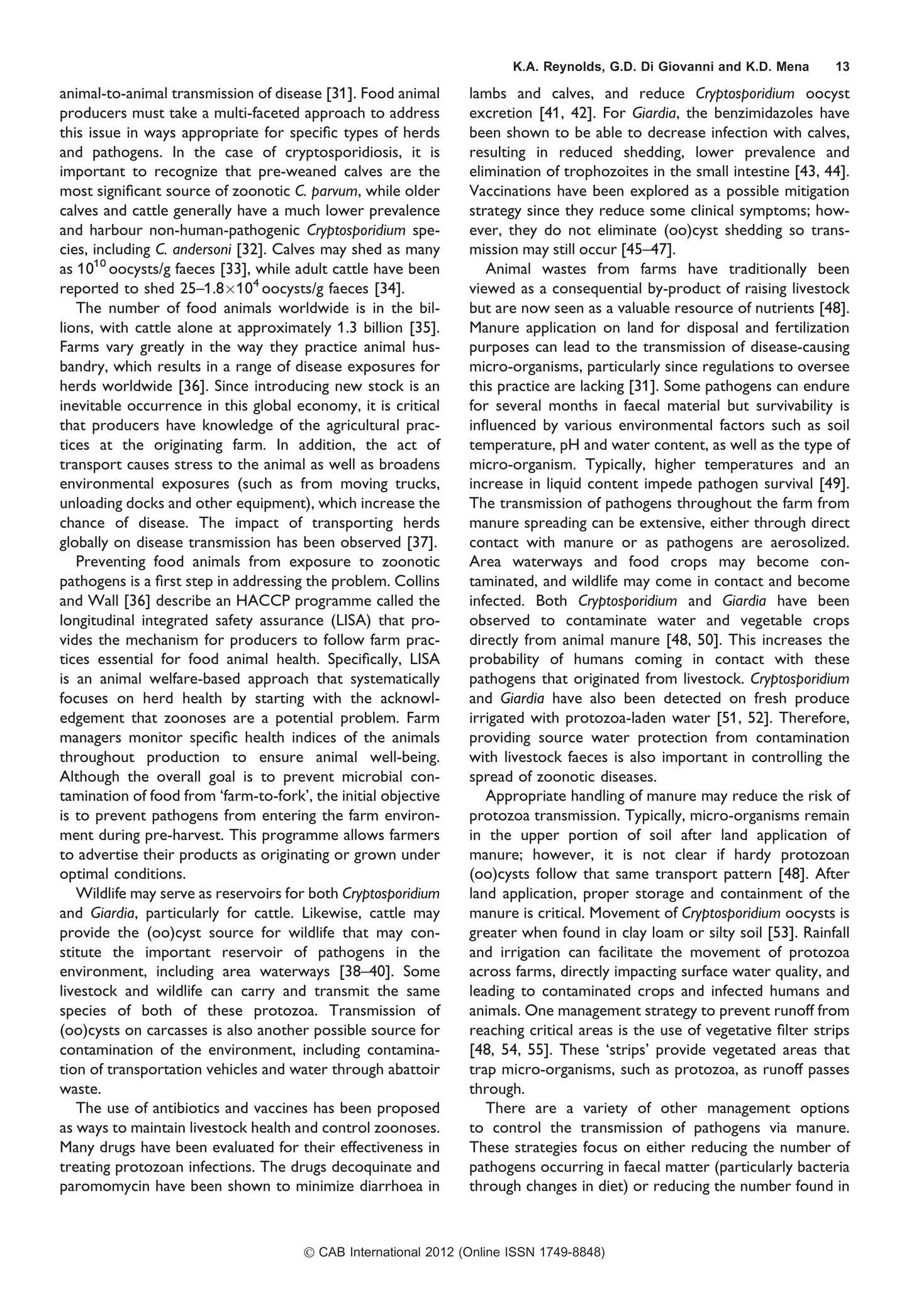 Animal Science Reviews 2012