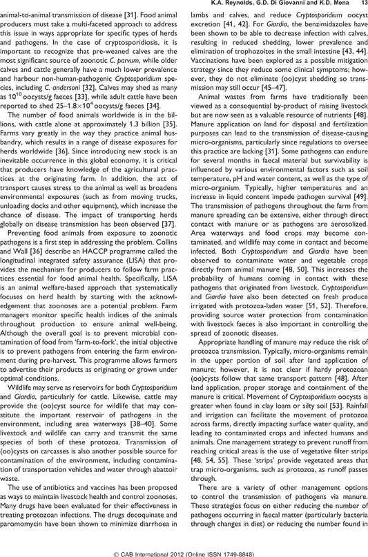 Animal Science Reviews 2012