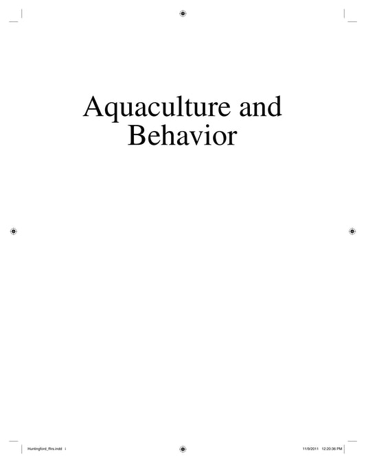 Aquaculture And Behavior