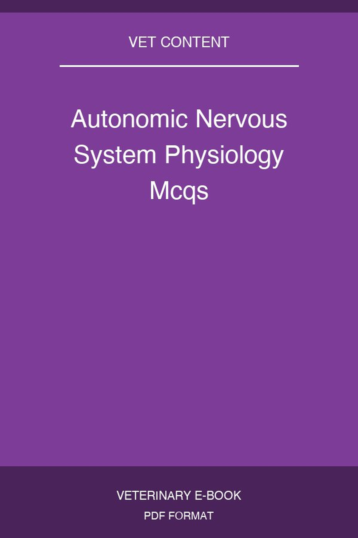 Autonomic Nervous System Physiology Mcqs