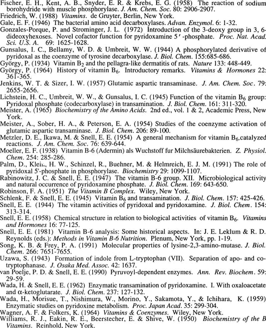Biochemistry Of Vitamins B6 And Pqq