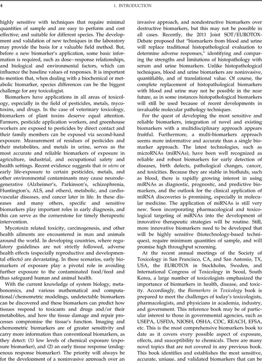 Biomarkers In Toxicology