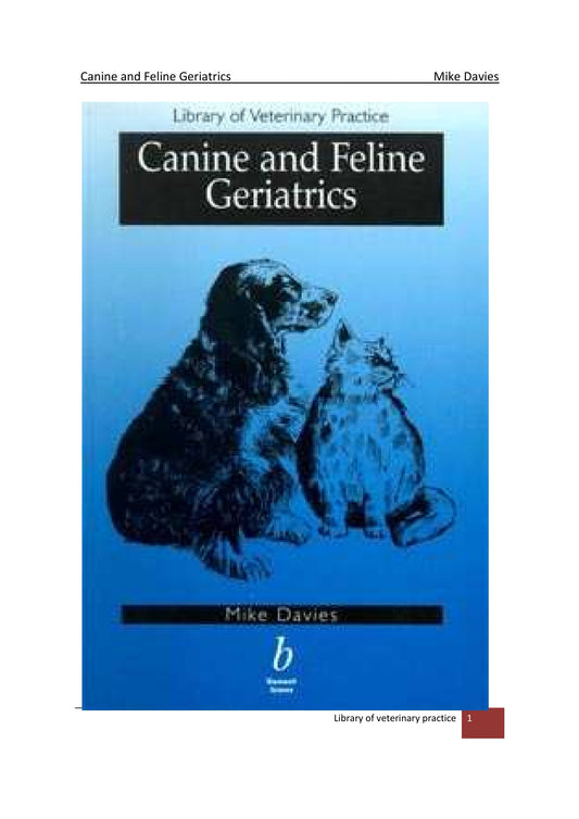 Canine And Feline Geriatrics