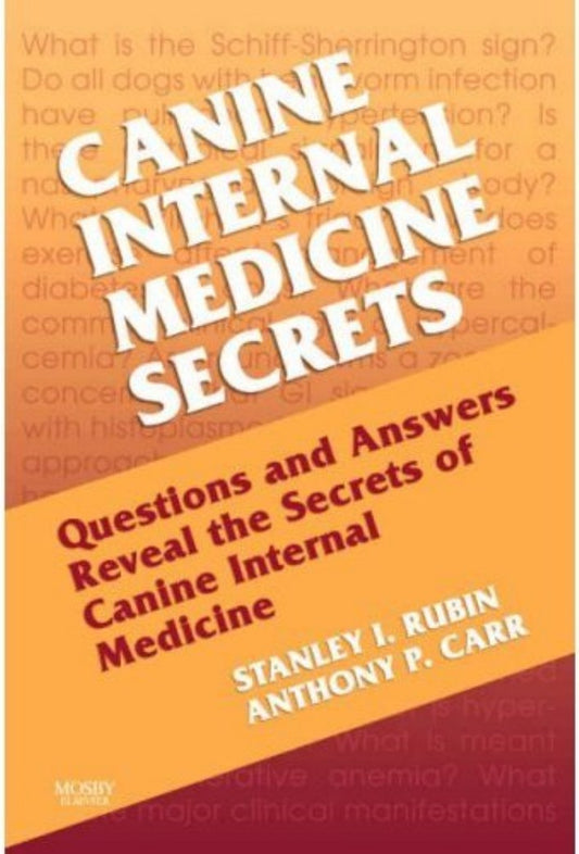 Canine Internal Medicine Secrets 1St Edition