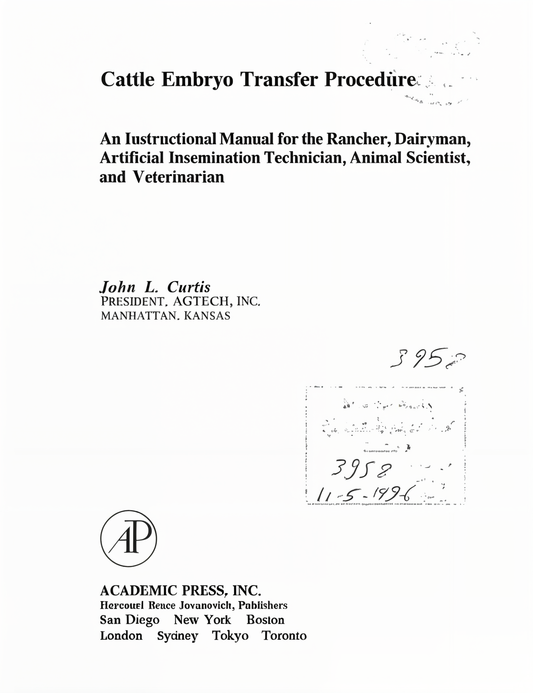Cattle Embryo Transfer Procedure