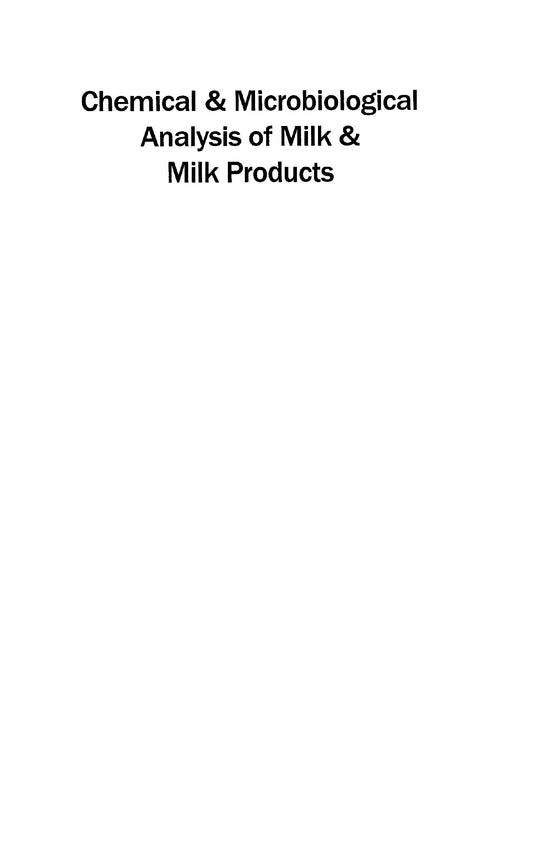 Chemical And Microbiological Analysis Of Milk And Milk Products
