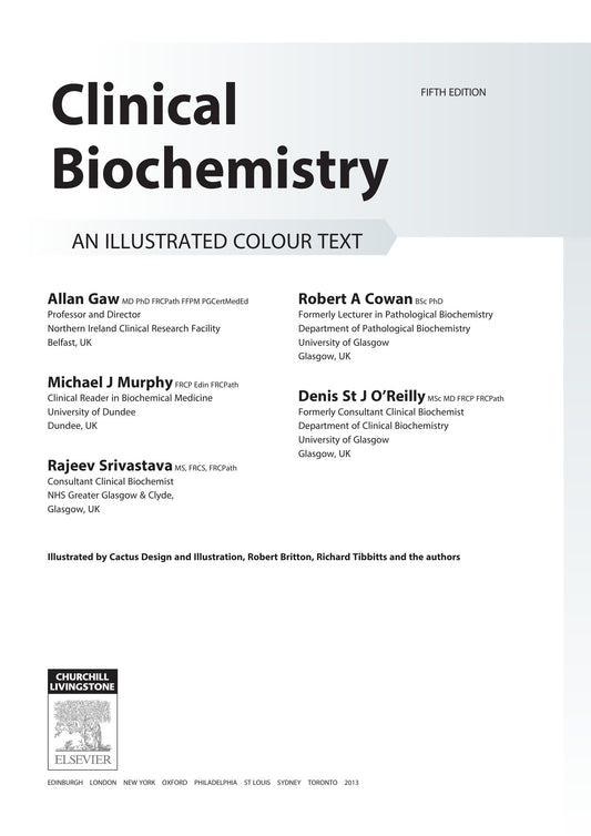 Clinical Biochemistry An Illustrated Colour Text 5Th Edition