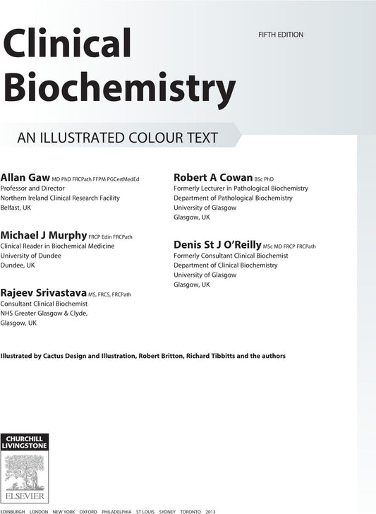 Clinical Biochemistry An Illustrated Colour Text 5Th Edition