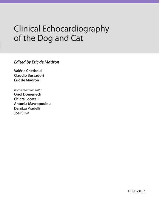 Clinical Echocardiography Of The Dog And Cat
