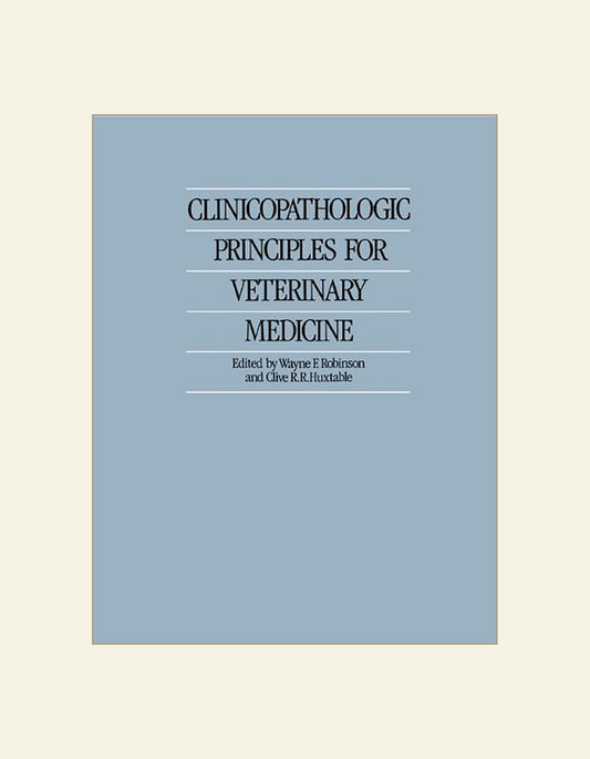 Clinicopathologic Principles For Veterinary Medicine — front cover
