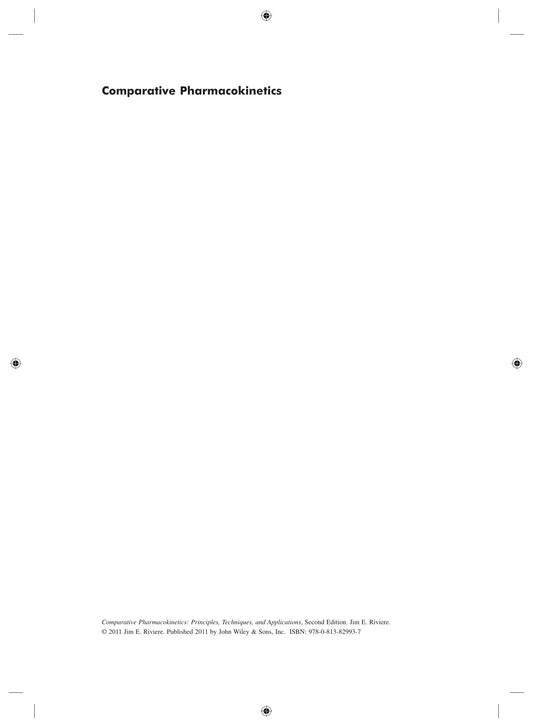 Comparative Pharmacokinetics Principles Techniques And Applications 2Nd Edition