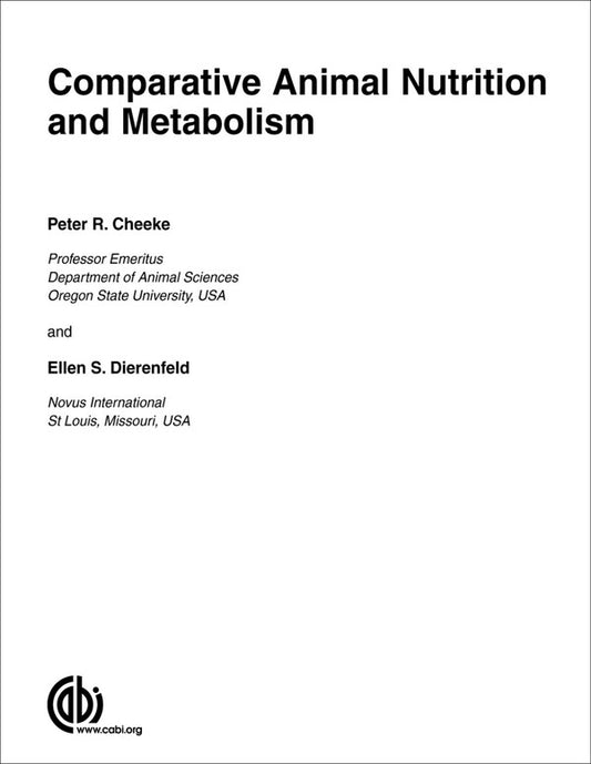 Comparative Animal Nutrition And Metabolism Pdf