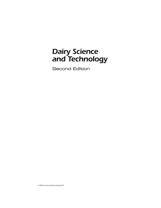 Dairy Science And Technology 2Nd Edition