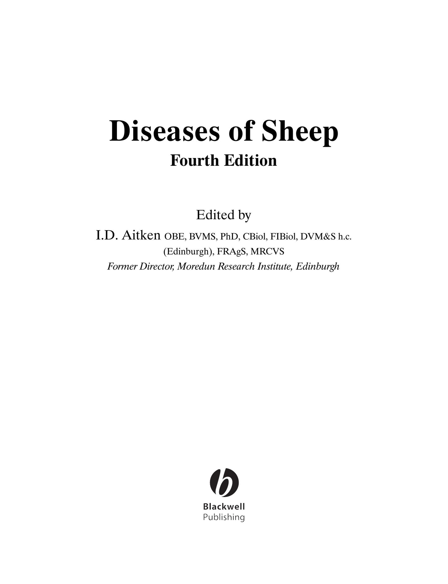 Diseases Of Sheep 4Th Edition