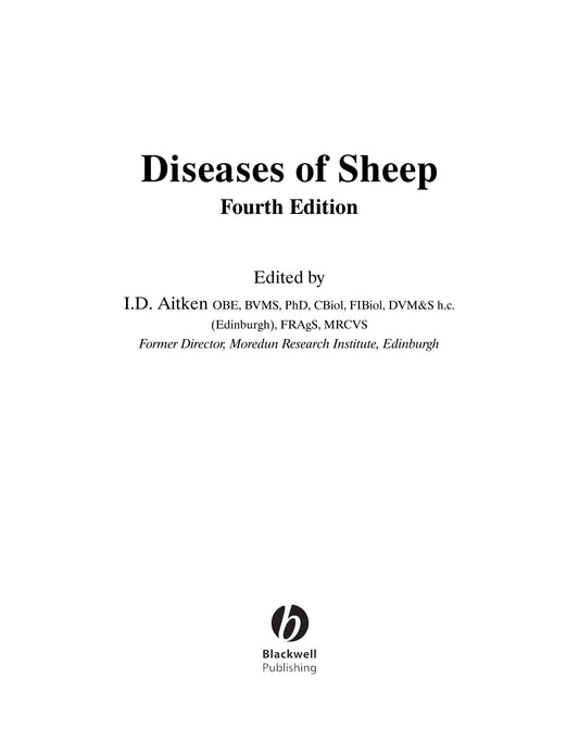 Diseases Of Sheep 4Th Edition