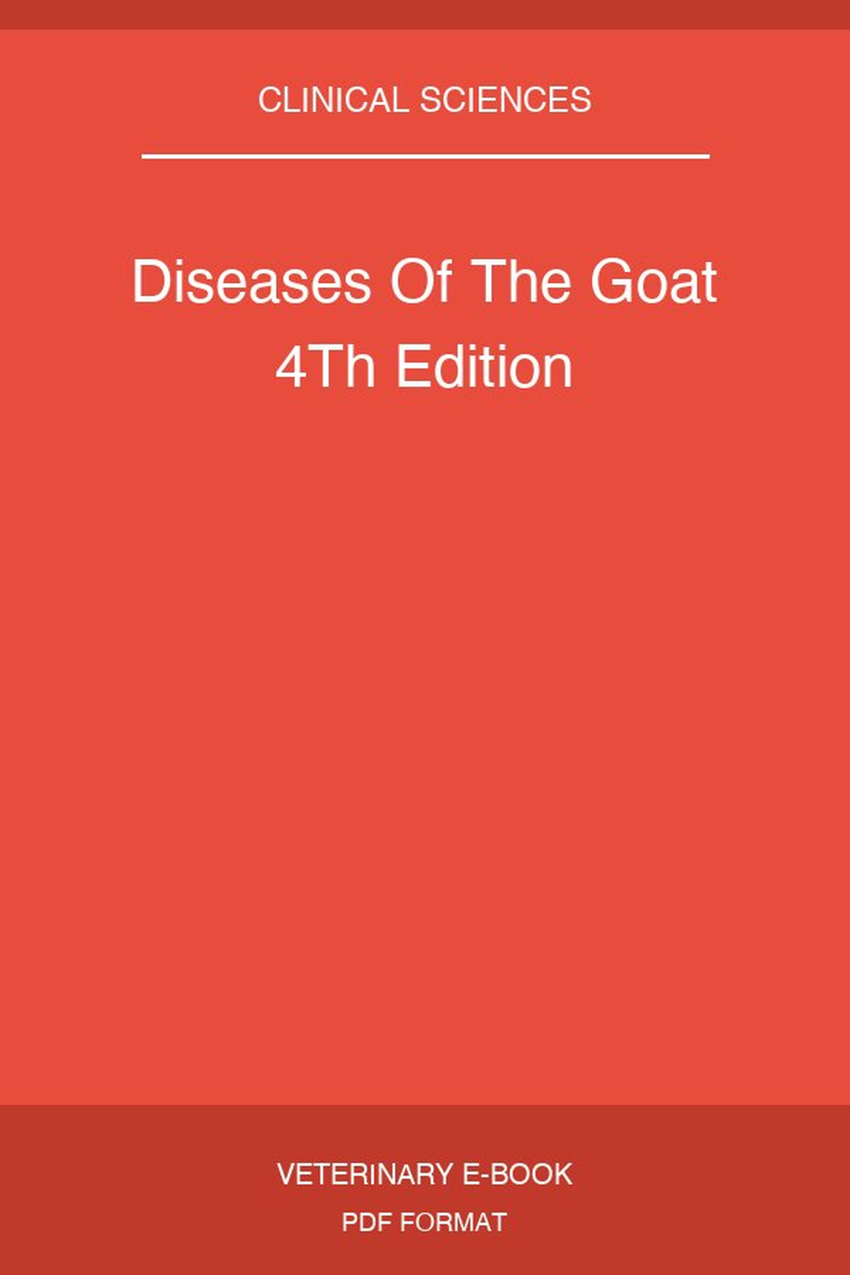 Diseases Of The Goat 4Th Edition