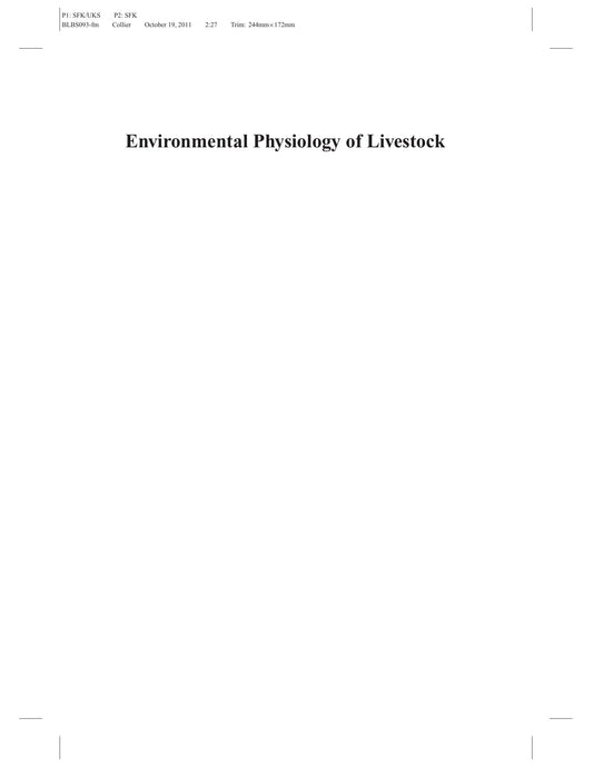Environmental Physiology Of Livestock