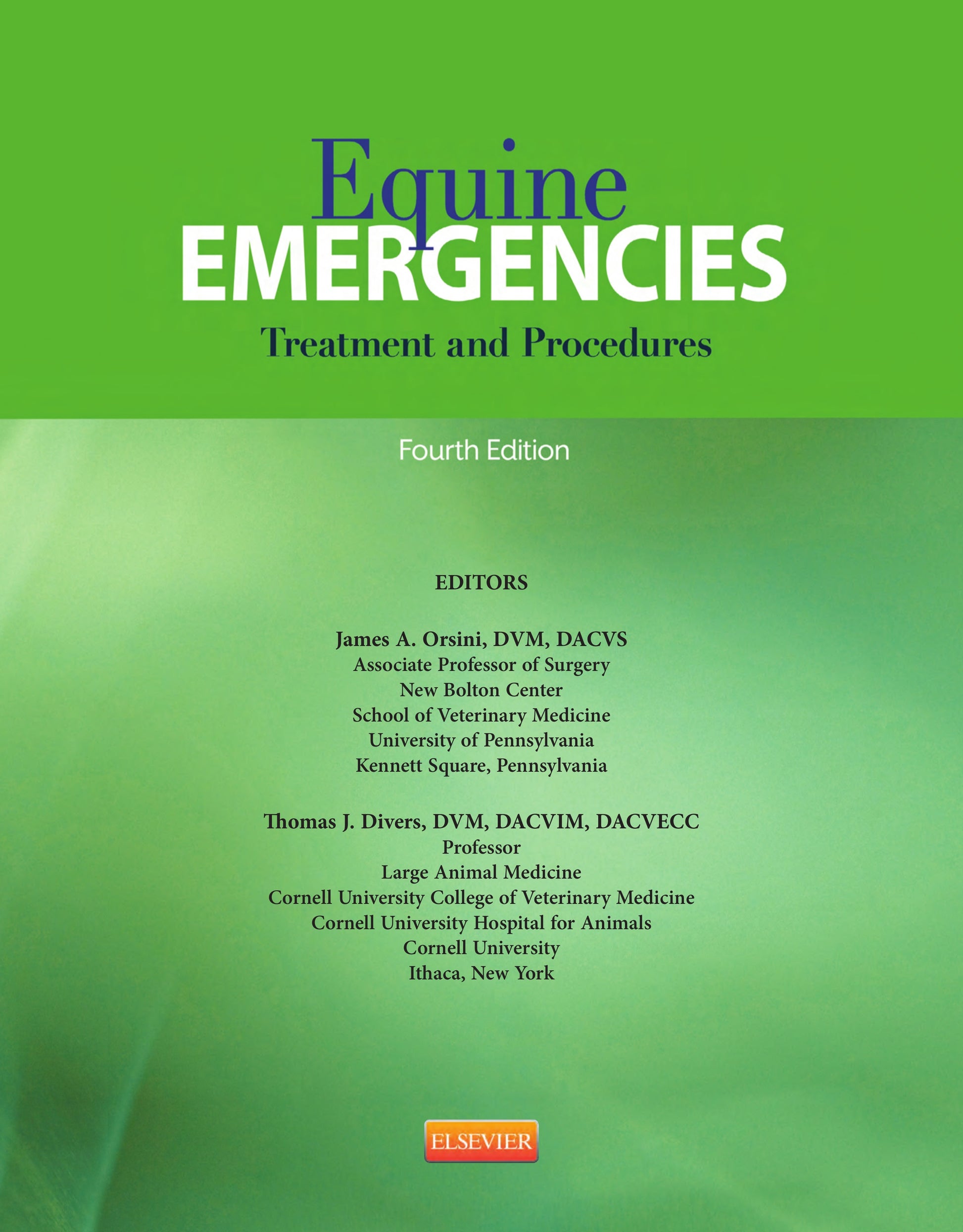 Equine Emergenciestreatment And Procedures 4Th Edition