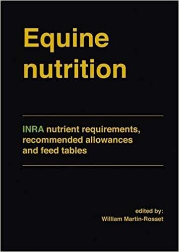Equine Nutrition Inra Nutrient Requirements Recommended Allowances And Feed Tables