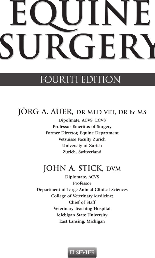 Equine Surgery 4Th Edition