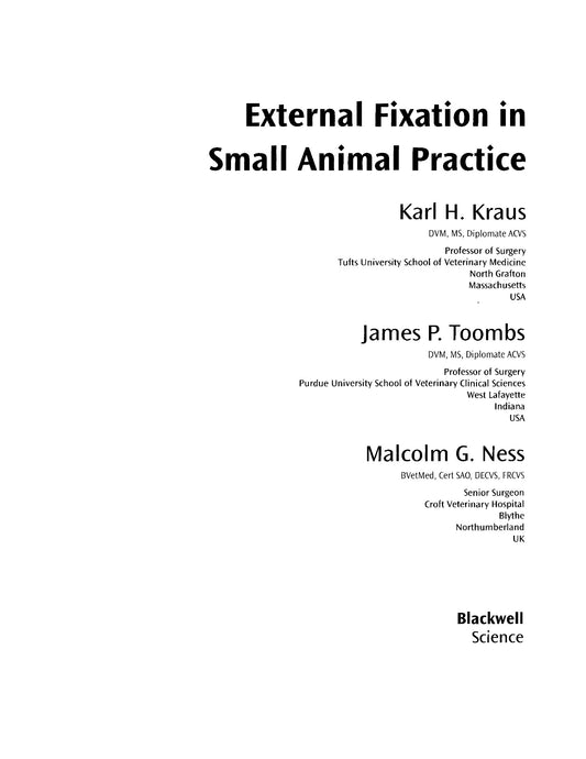 External Fixation In Small Animal Practice