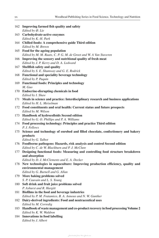 Foodborne Parasites In The Food Supply Web Occurrence And Control