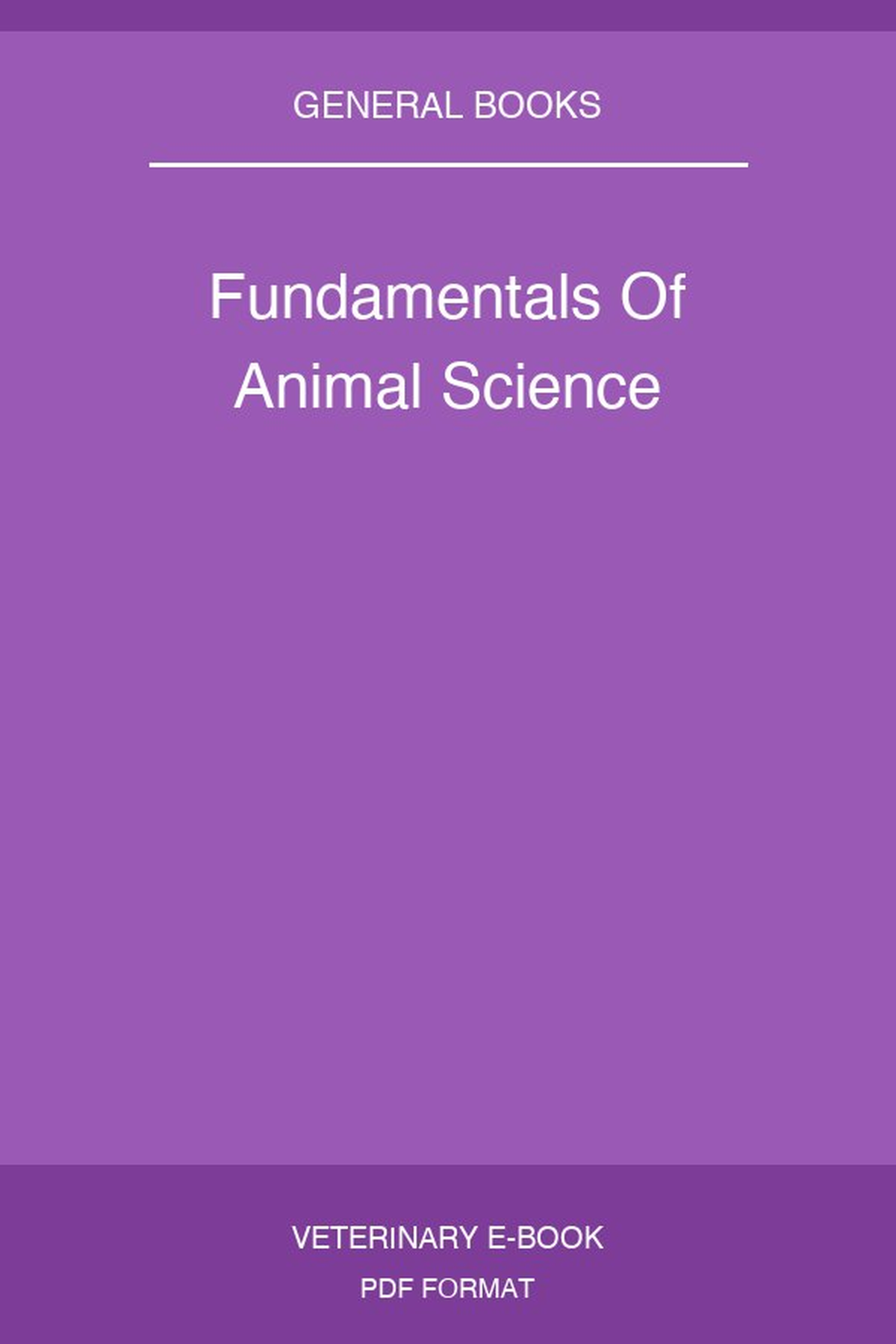Fundamentals Of Animal Science