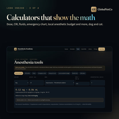 Look inside: dose and volume calculator