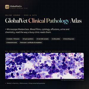 GlobalVet Clinical Pathology Atlas + Microscope Masterclass + 10 Clinical Pathology E-books