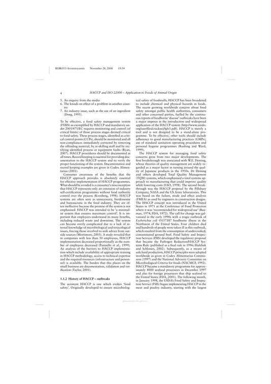 Haccp And Iso 22000 Application To Foods Of Animal Origin