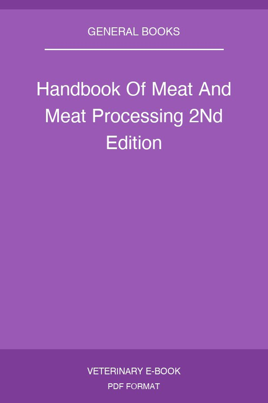 Handbook Of Meat And Meat Processing 2Nd Edition