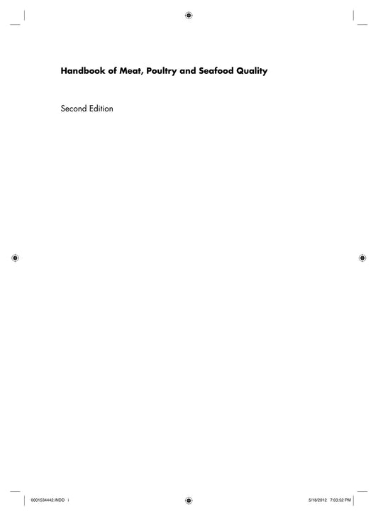 Handbook Of Meat Poultry And Seafood Quality 2Nd Edition