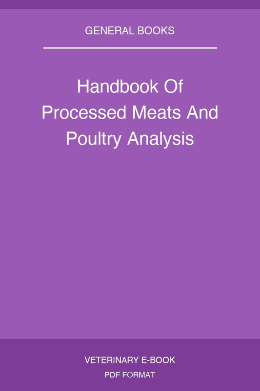 Handbook Of Processed Meats And Poultry Analysis