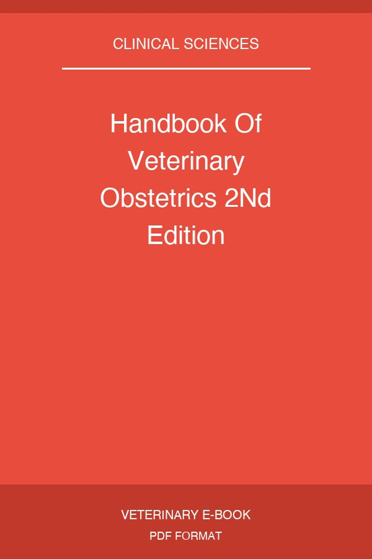 Handbook Of Veterinary Obstetrics 2Nd Edition