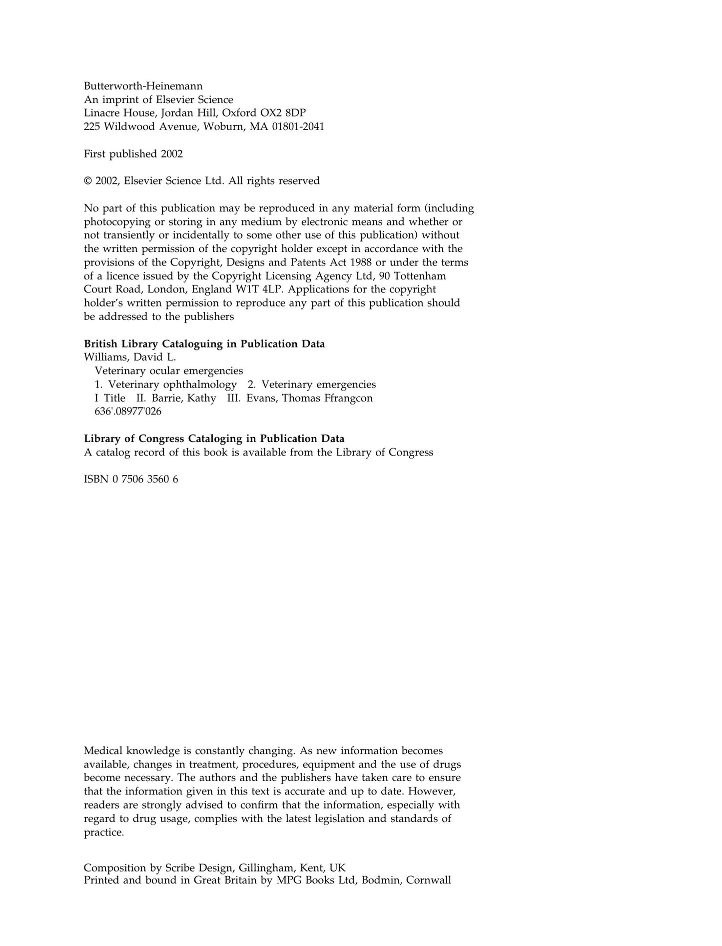 Handbook Of Veterinary Ocular Emergencies