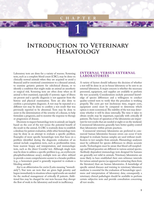 Veterinary Hematology: A diagnostic guide and Color Atlas