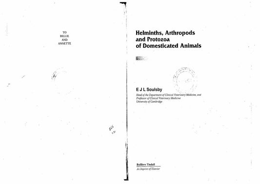 Helminths, Arthropods and Protozoa of Domesticated Animals 7th Edition