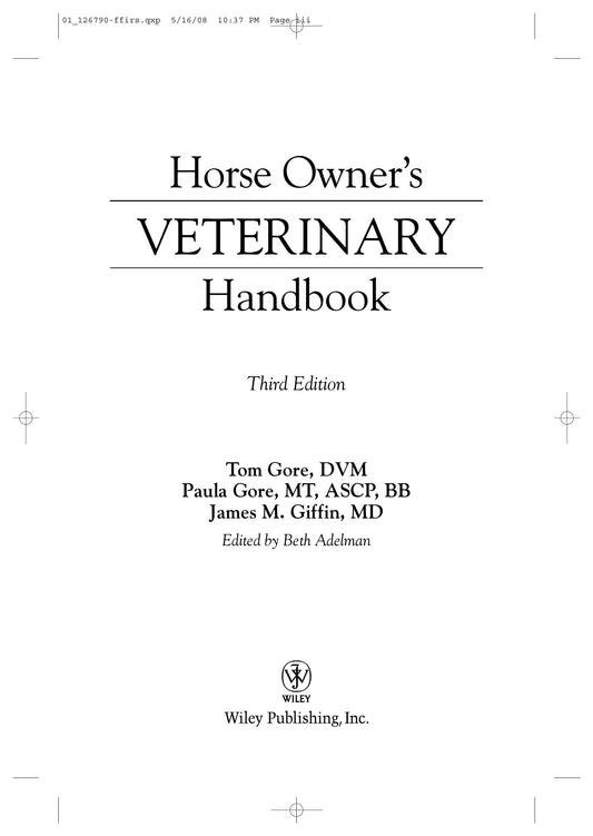 Horse Owners Veterinary Handbook