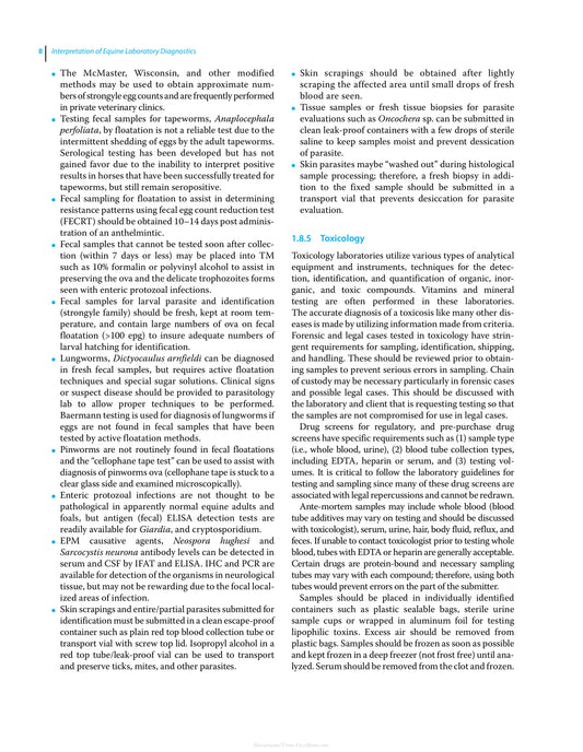 Interpretation Of Equine Laboratory Diagnostics