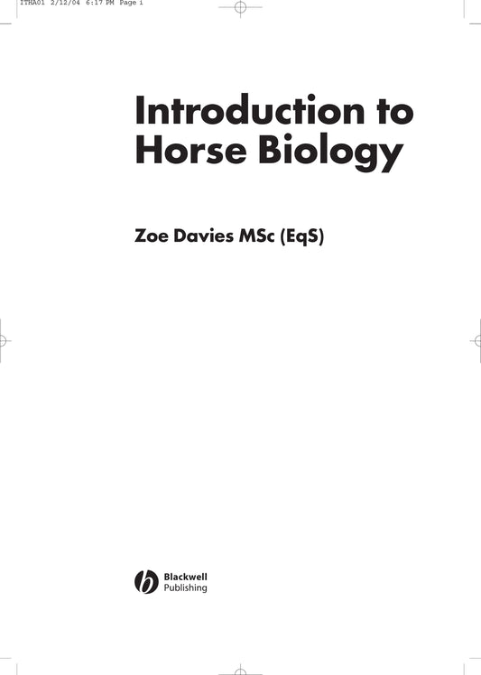 Introduction To Horse Biology