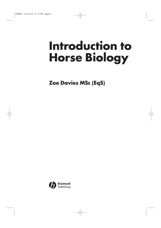 Introduction To Horse Biology