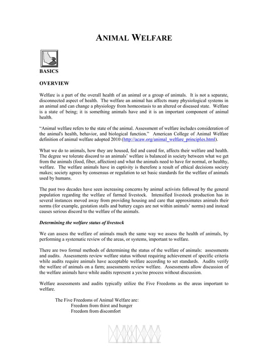 Letters On Animal Welfare From The Road To Eden